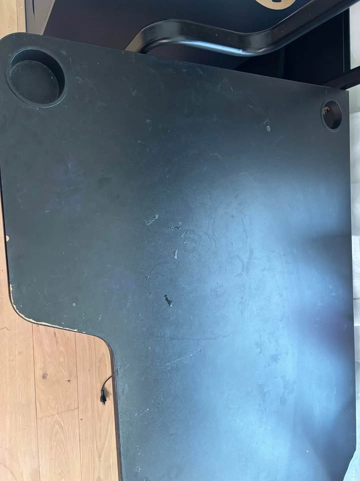 Ikea Fredde Gaming Desk Black Computer Work Desk - photo 3