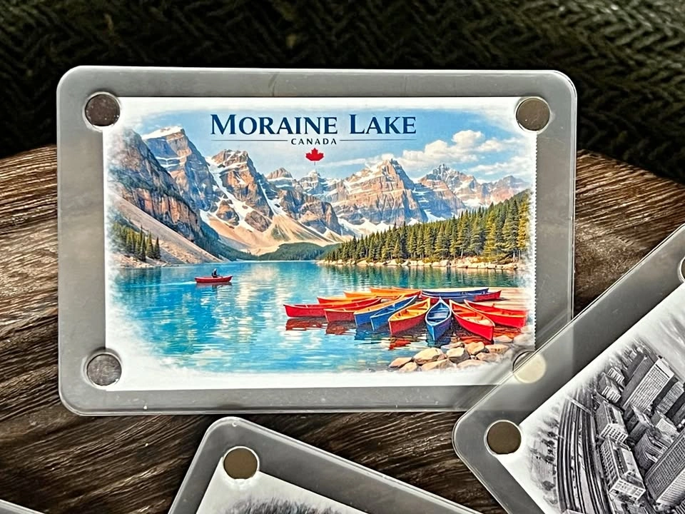Stunning Moraine Lake Fridge Magnet