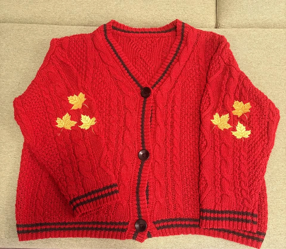 Autumn Leaves Red Cardigan - photo 3