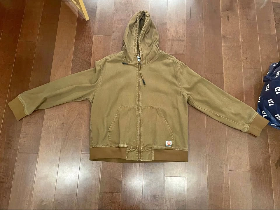 Amnesia Off Line Brown Workwear Zip Hoodie XL