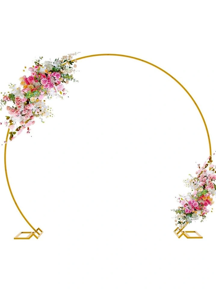 8FT Gold Round Backdrop Stand