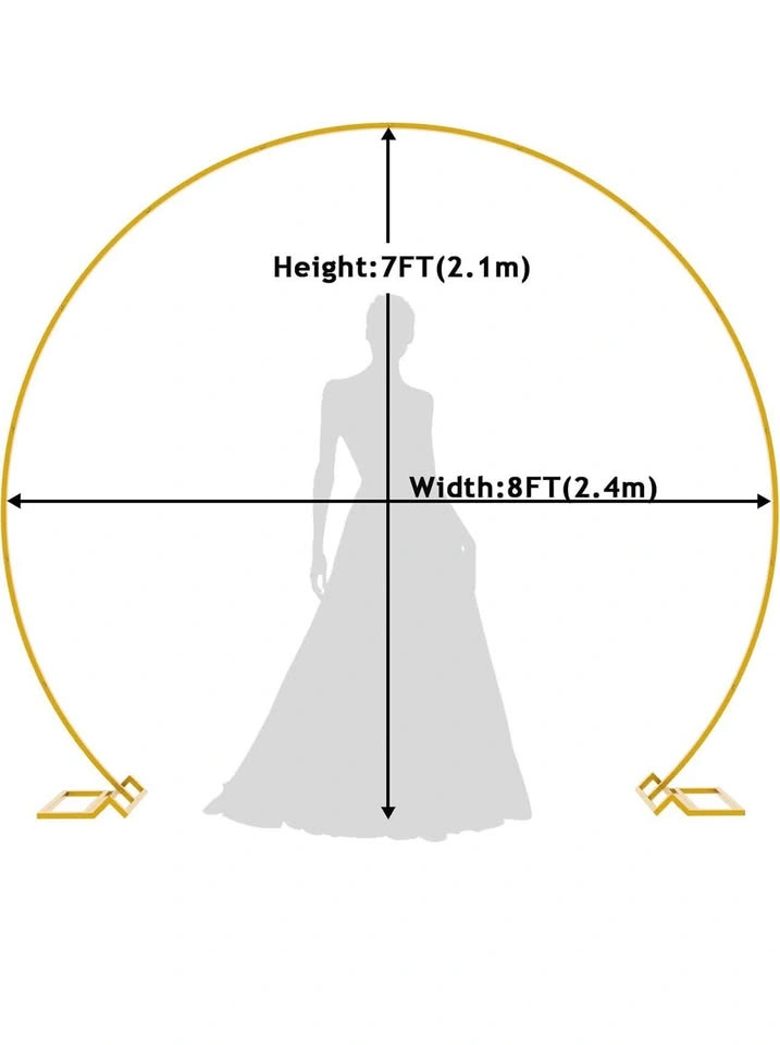 8FT Gold Round Backdrop Stand - photo 2