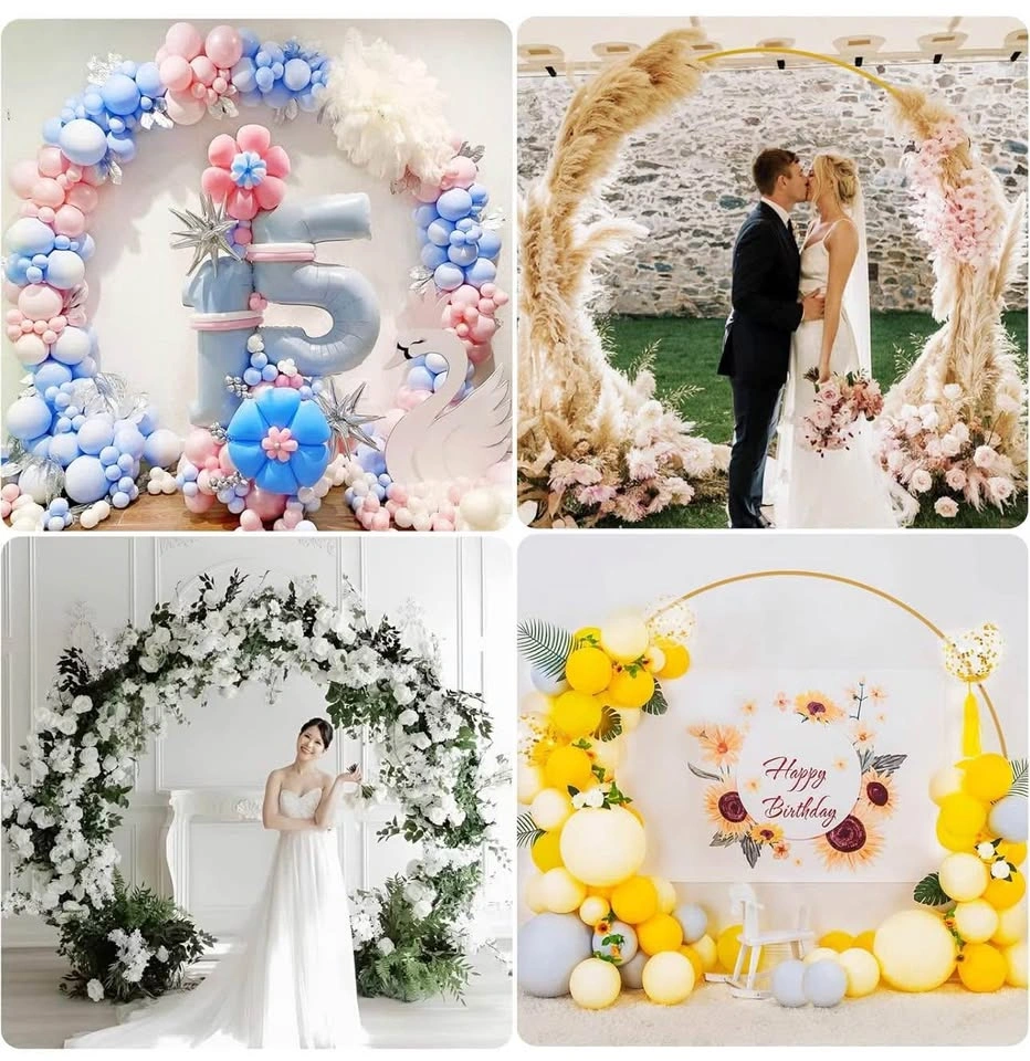 8FT Gold Round Backdrop Stand - photo 3