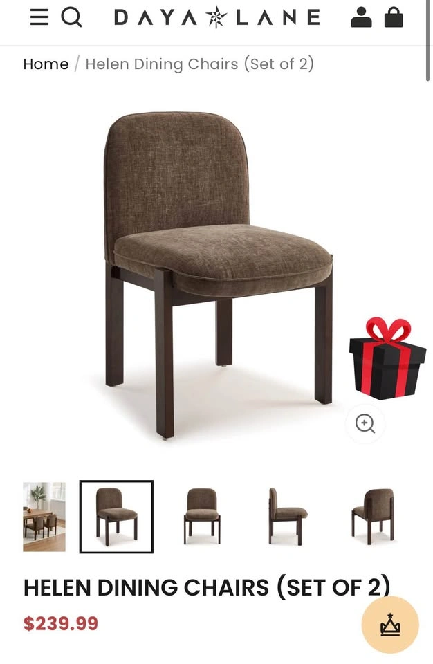 Set of 4 Upholstered Chairs - photo 4