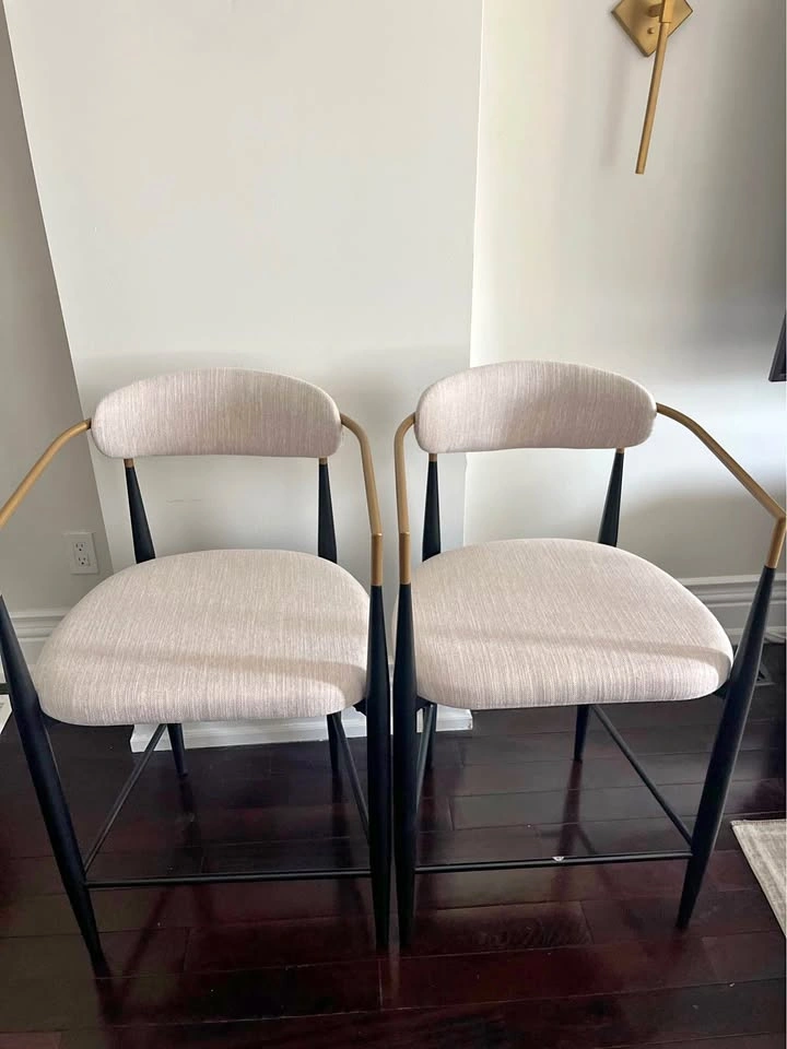 Set of 2 Counter Stools 25 " Seat Height