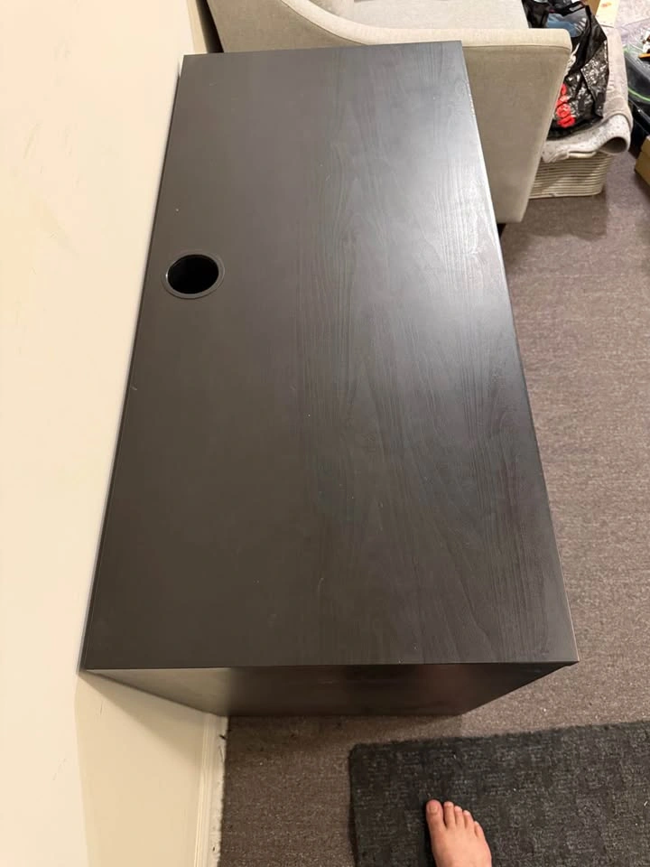 IKEA MICKE Desk Black-Brown – Cabinet + Drawer, Moving Sale - photo 3