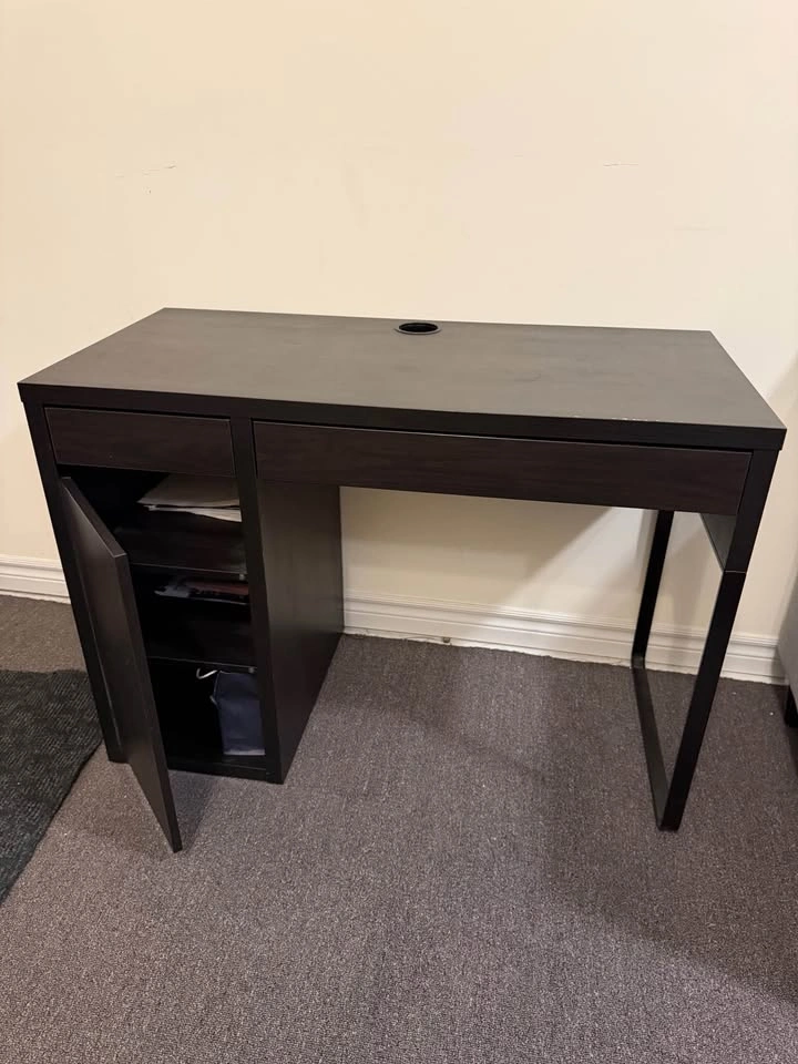 IKEA MICKE Desk Black-Brown – Cabinet + Drawer, Moving Sale - photo 4