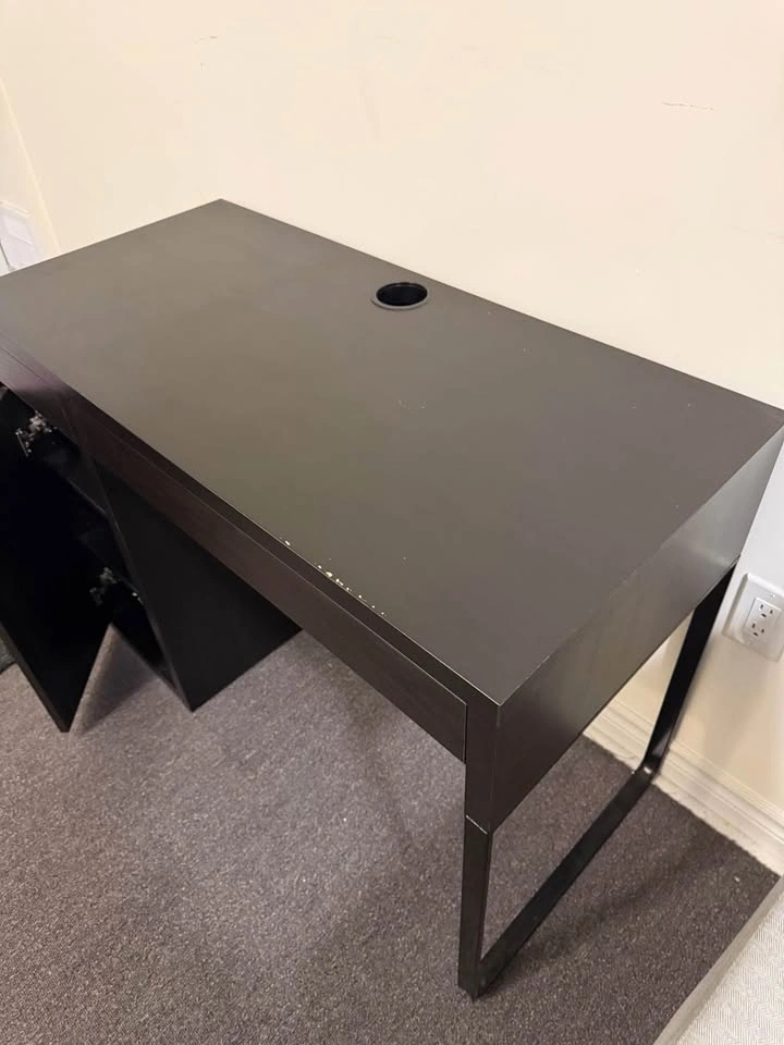 IKEA MICKE Desk Black-Brown – Cabinet + Drawer, Moving Sale - photo 5