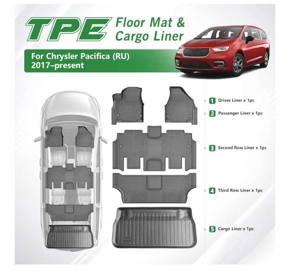 Chrysler Pacifica Floor Mats & Cargo Liner (2017-2026) - photo 3