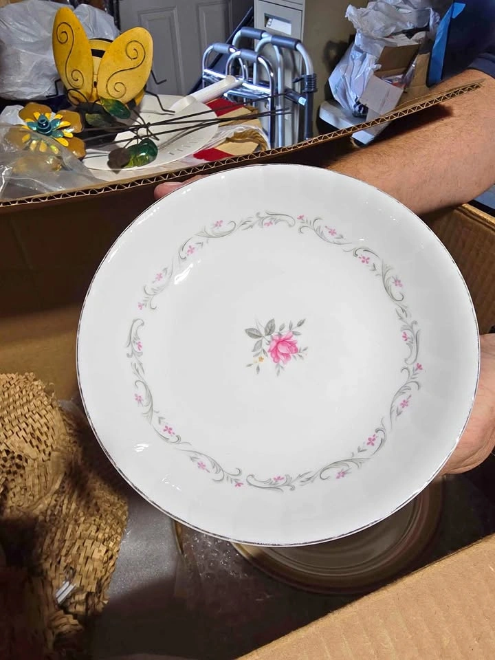 Vintage Royal Swirl Japan China Pink Rose Bowls (10)