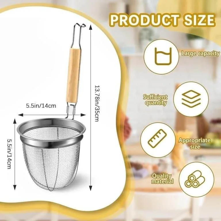 Patelai 2 Pcs Pasta Strainer Basket 5.5" - photo 2