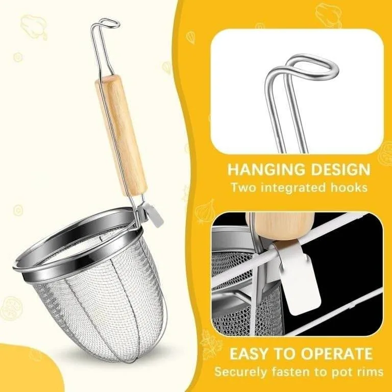 Patelai 2 Pcs Pasta Strainer Basket 5.5" - photo 3