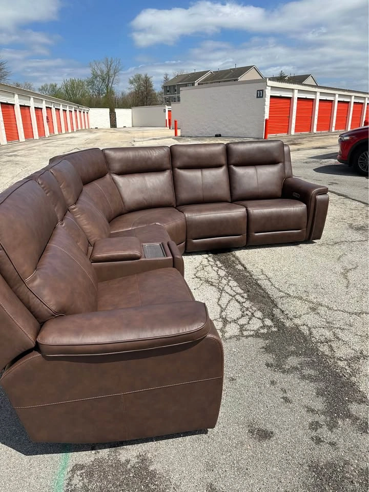 Flexsteel Italian Leather Zero Gravity Reclining Sectional - photo 2