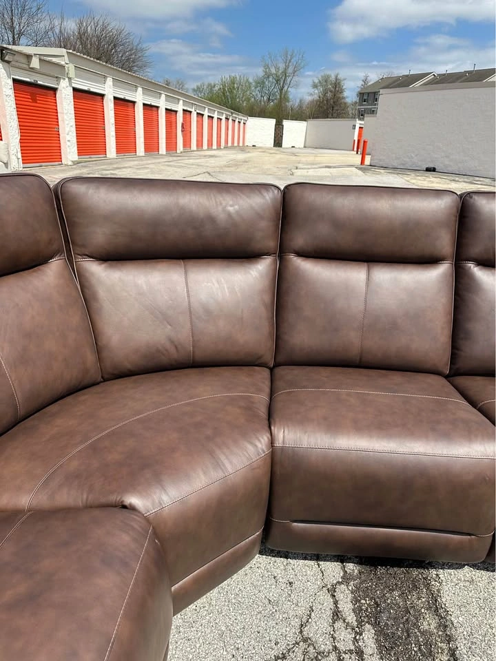 Flexsteel Italian Leather Zero Gravity Reclining Sectional - photo 3