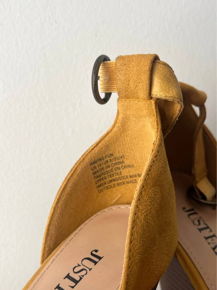 Yellow platform heels - photo 2
