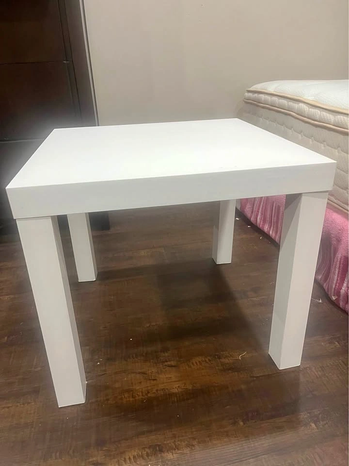 White Square Side Table / End Table