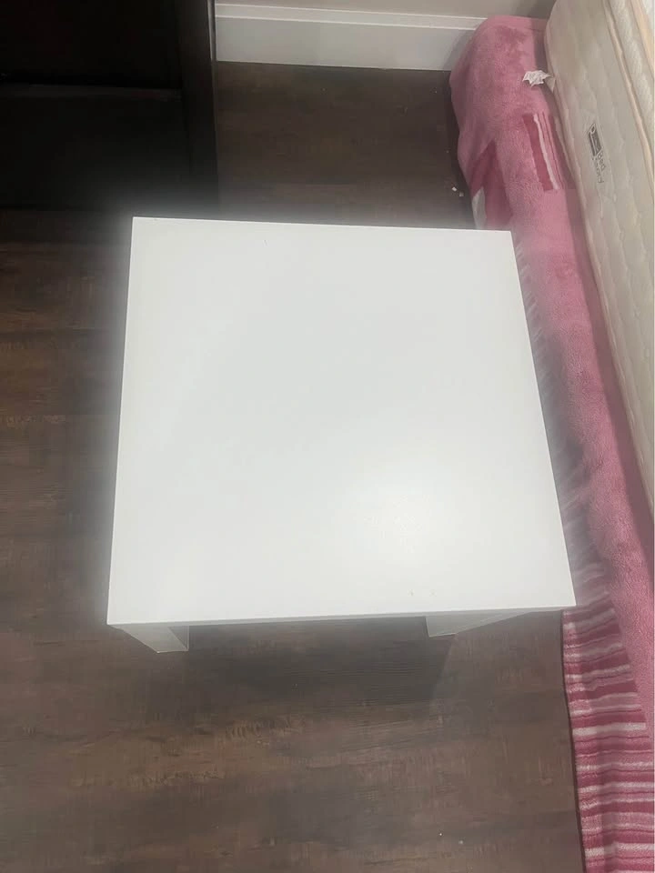 White Square Side Table / End Table - photo 2