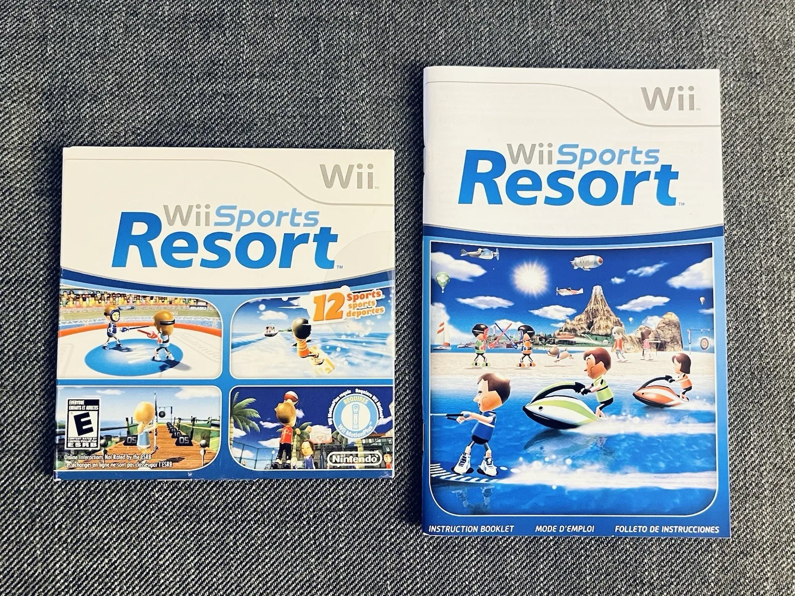 Wii Sports Resort (Nintendo Wii, 2009) Cardboard Sleeve & Manual - photo 2