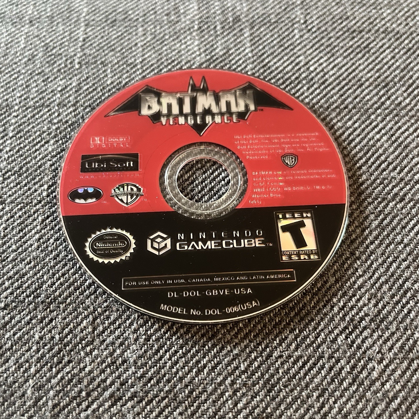 Batman: Vengeance (Nintendo GameCube, 2001) Disc Only Tested Wor