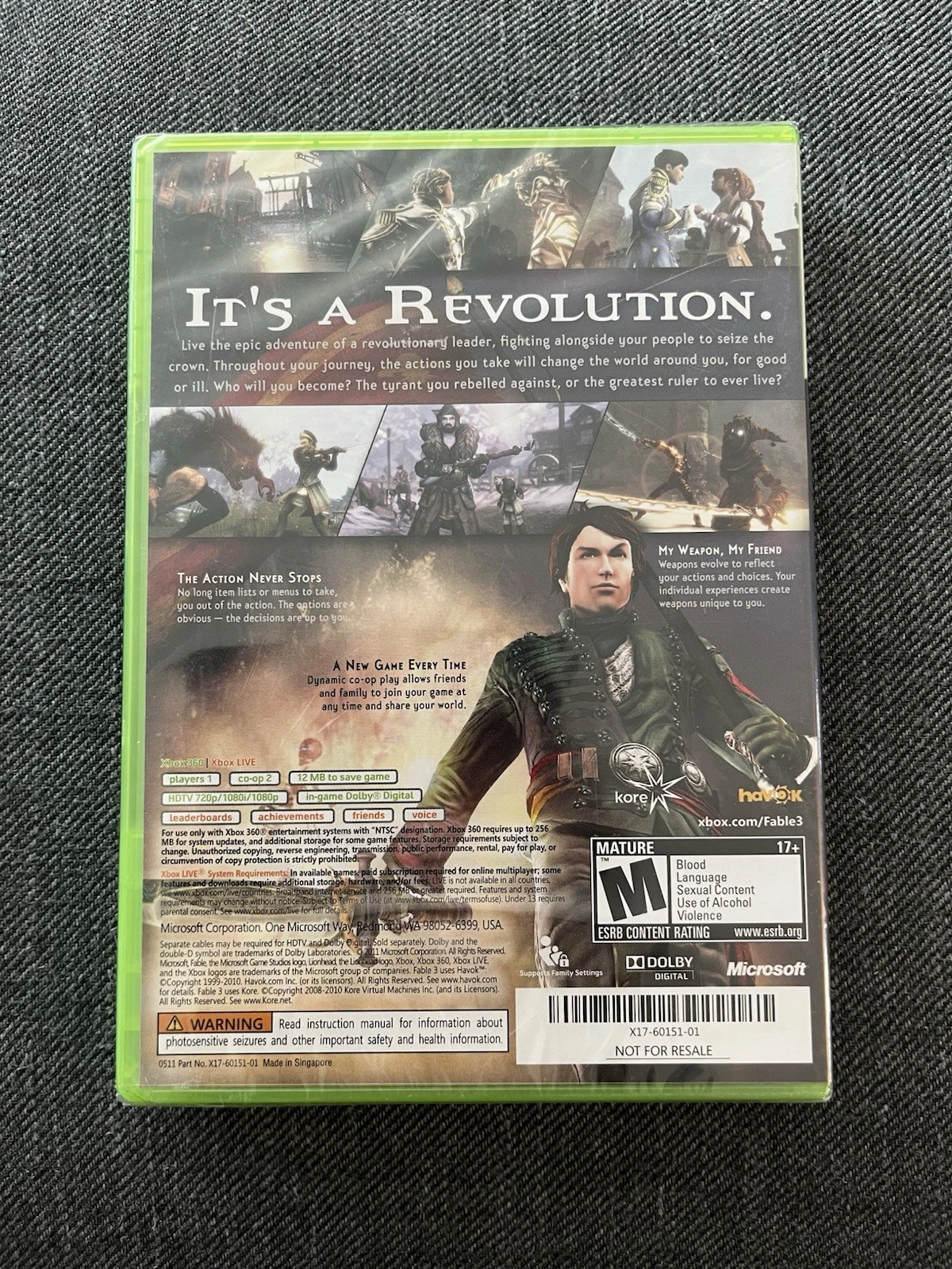 Fable III 3 Xbox 360 Brand New & Factory Sealed! - photo 2