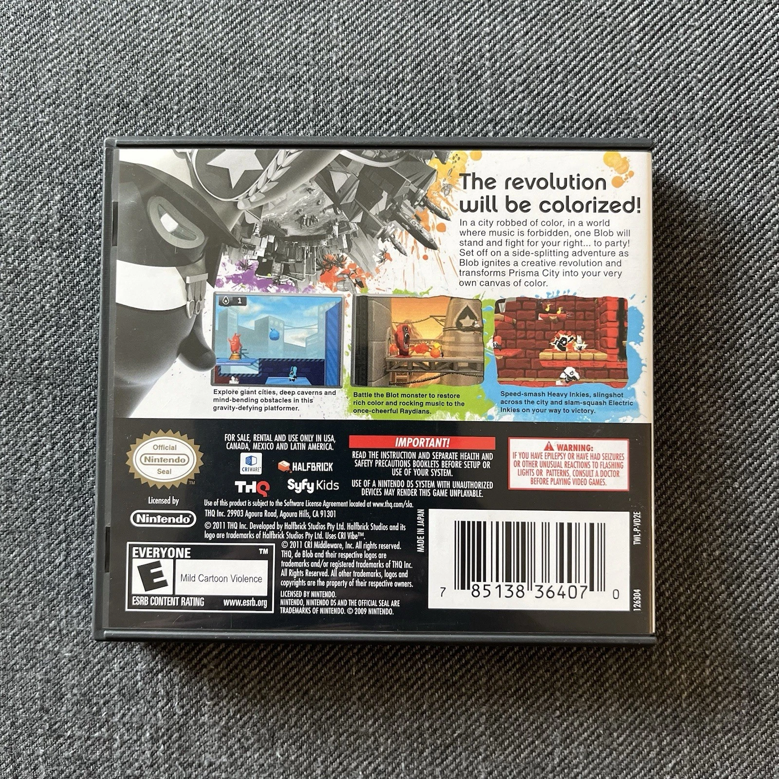 De Blob 2 (Nintendo DS, 2011) Complete Game - photo 4