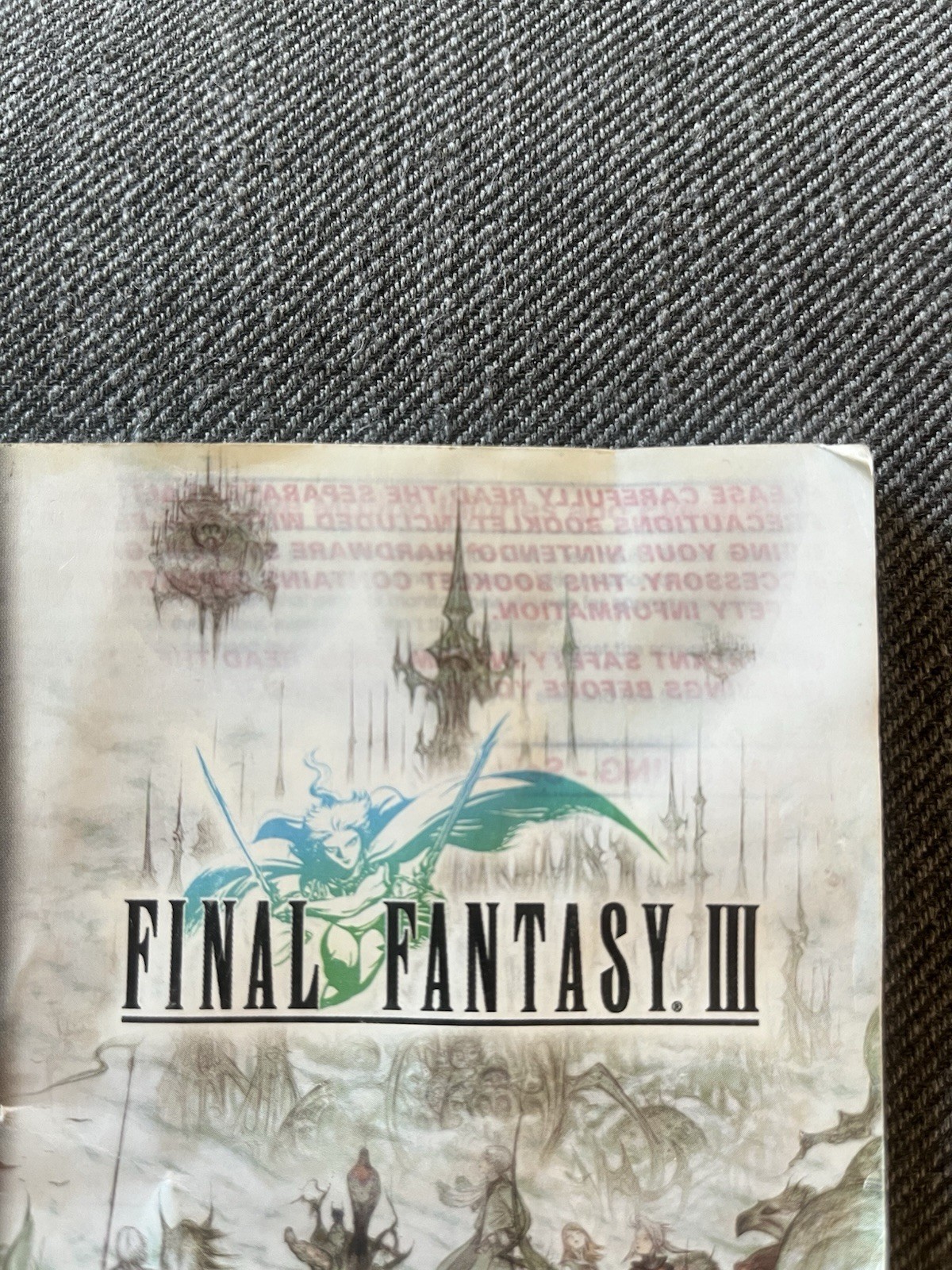 Final Fantasy III 3 Nintendo DS Instruction Book Manual ONLY - photo 2