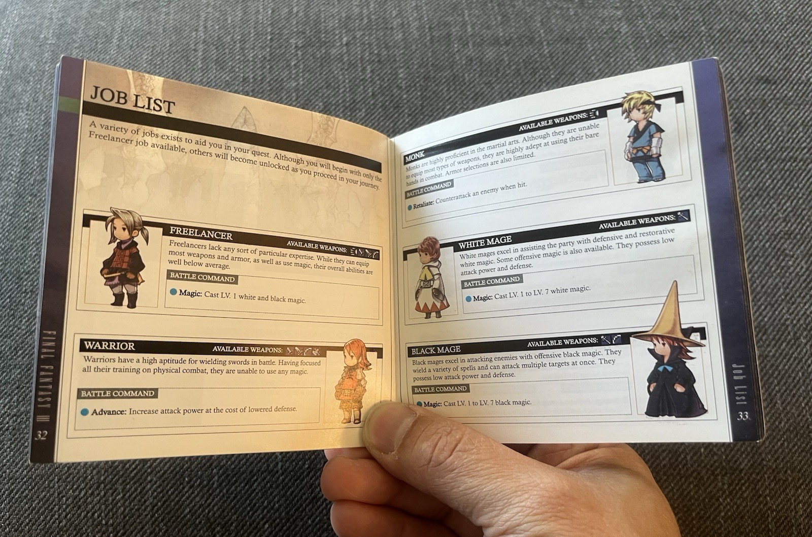 Final Fantasy III 3 Nintendo DS Instruction Book Manual ONLY - photo 5