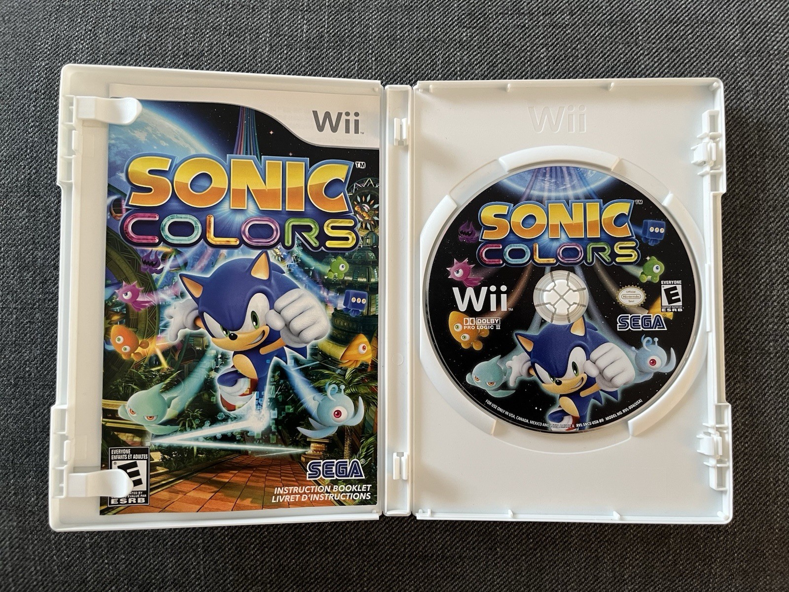Sonic Colors Nintendo Wii Authentic Tested CIB - photo 2