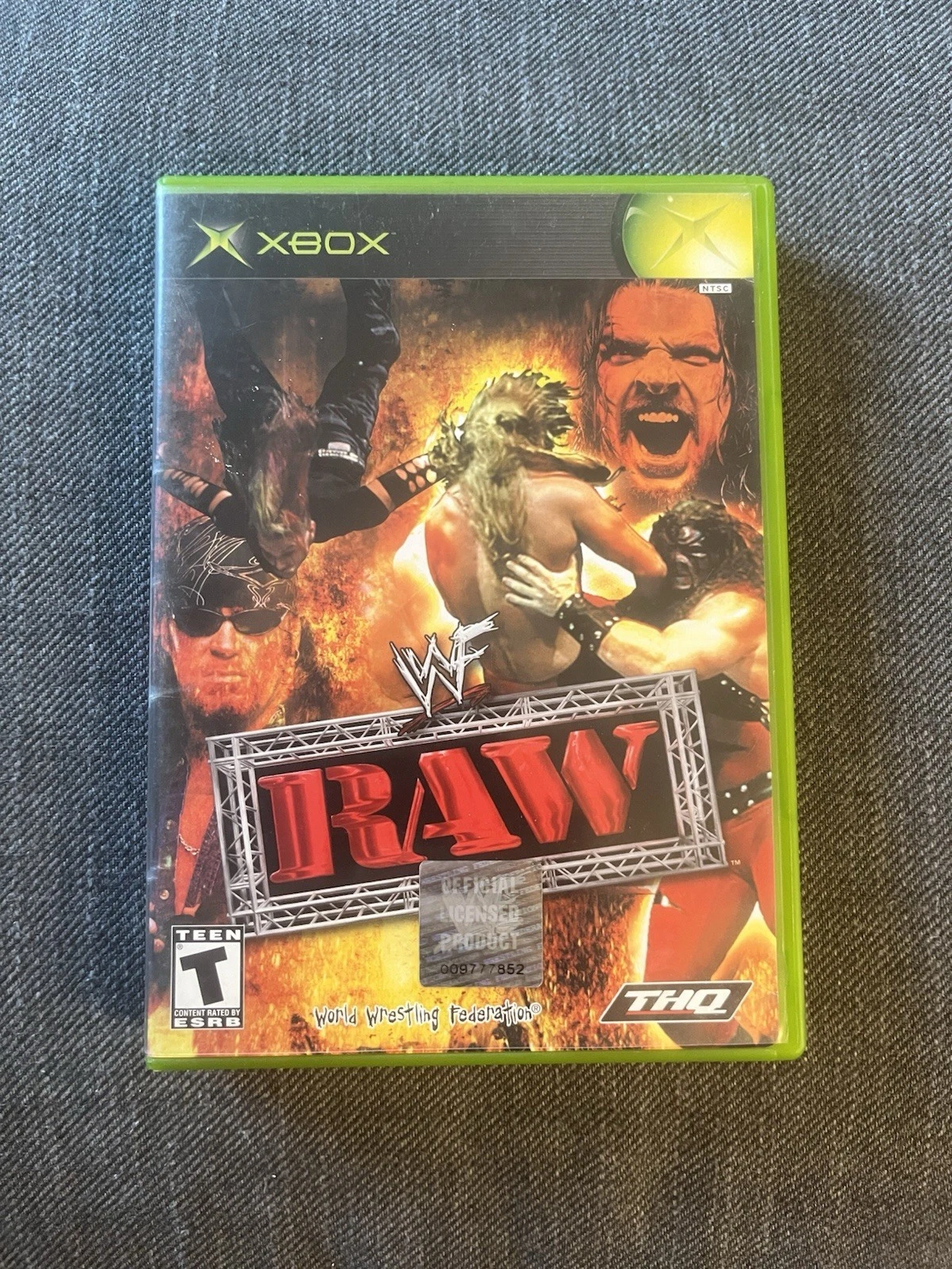 WWF Raw (Microsoft Xbox, 2002) COMPLETE w/ Case & Manual