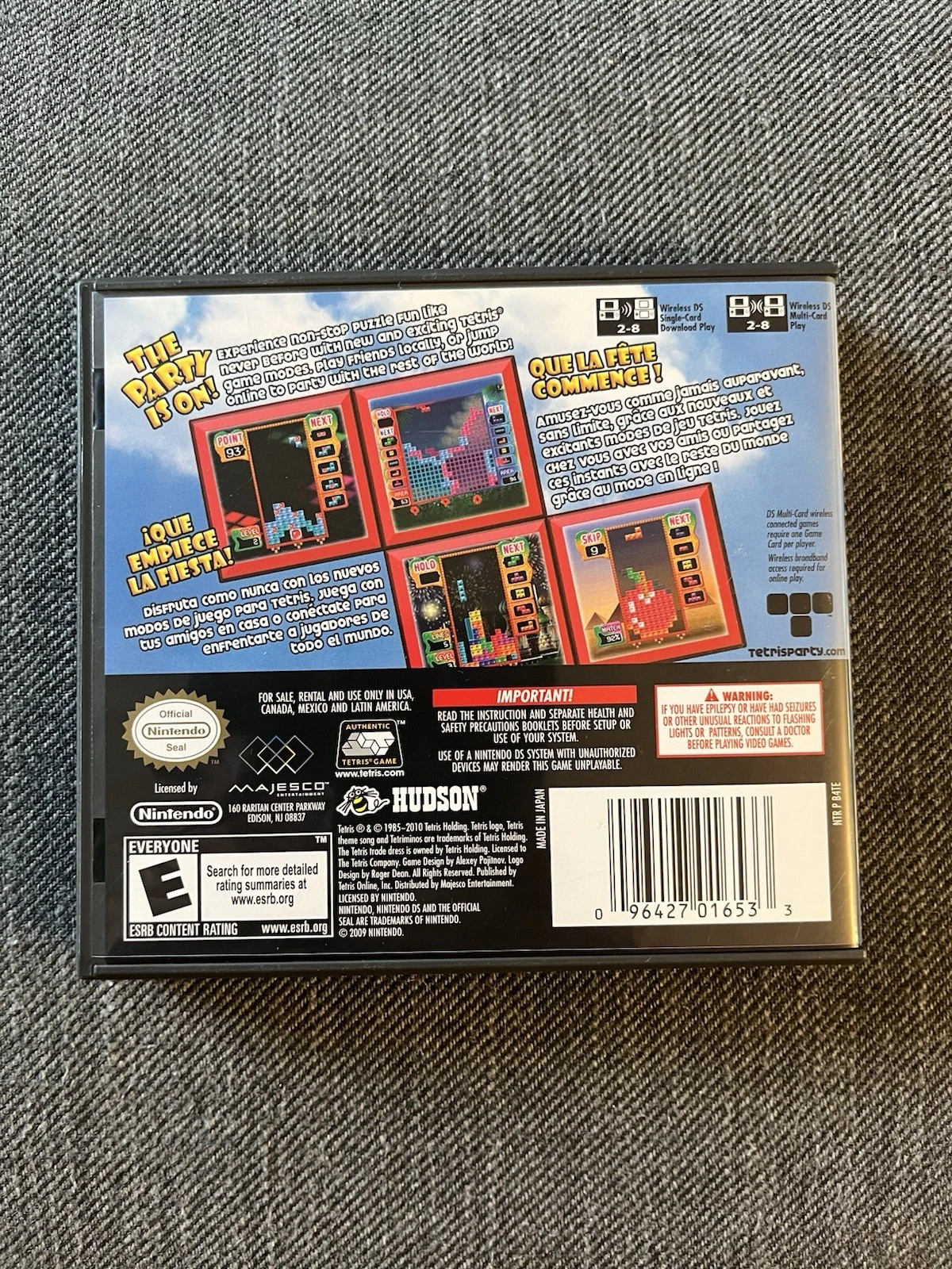 Tetris Party Deluxe Nintendo DS 2010 Complete CIB Tested Clean - photo 3
