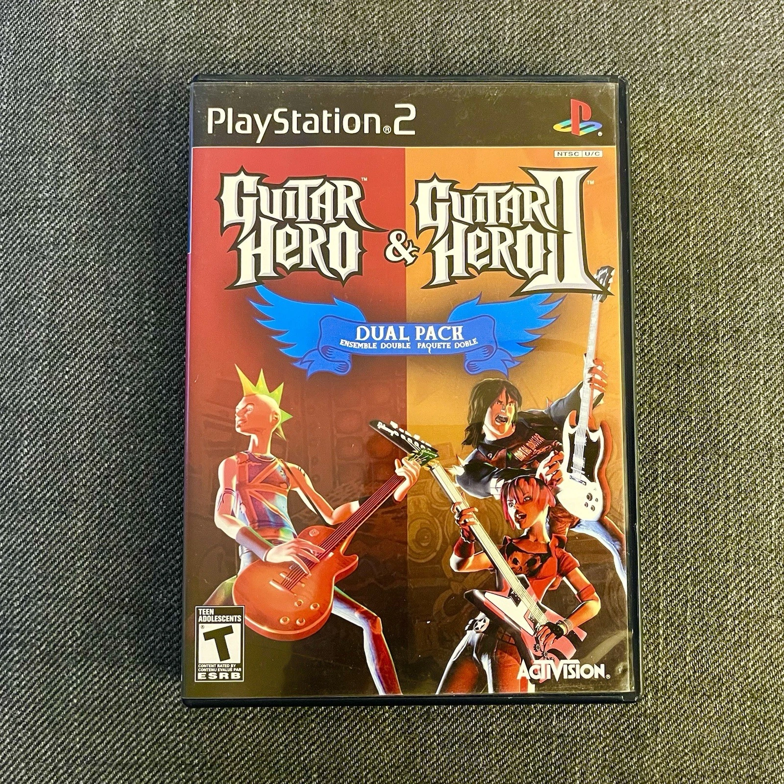 Guitar Hero & Guitar Hero II Dual Pack - PS2 - Complete CIB