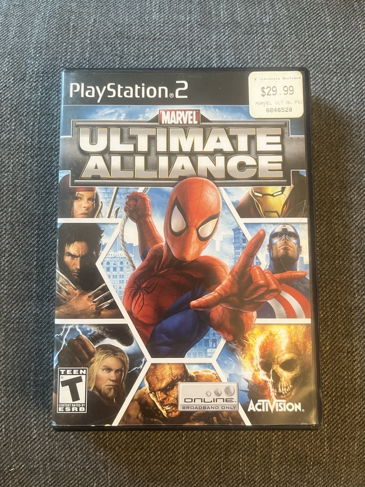 Marvel Ultimate Alliance (PS2, 2006) Complete w/ Manual
