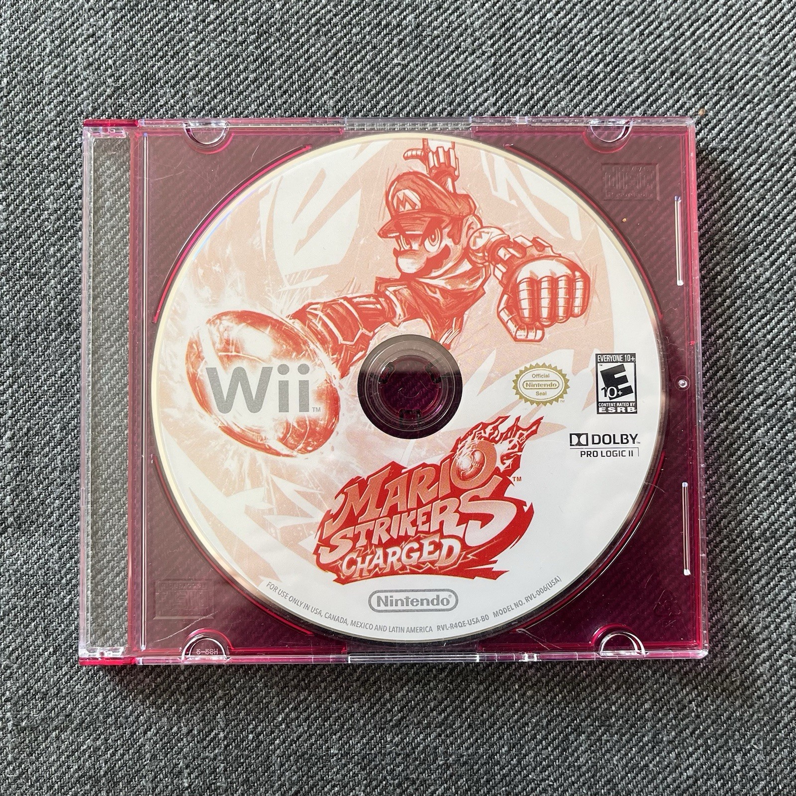 Mario Strikers Charged (Wii, 2007) Disc Only - Tested & Working