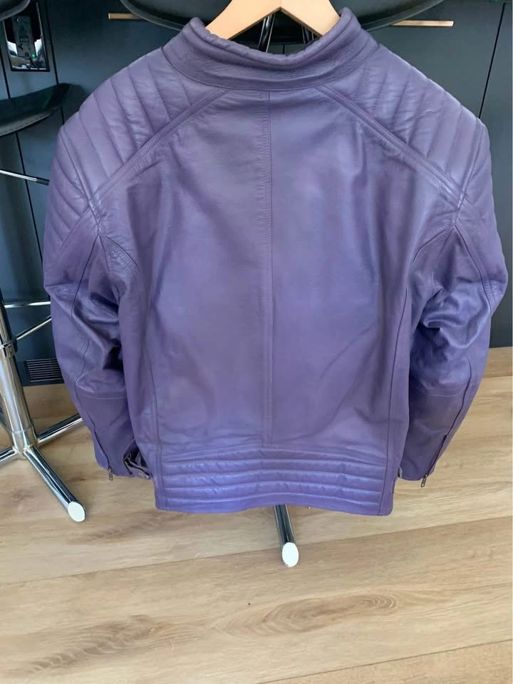 Women's Custom Leather Motorcycle Jacket - Size L - photo 2