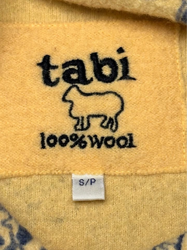 Vintage Tabi Wool Paisley Jacket Cardigan S/P - Yellow & Blue - photo 2