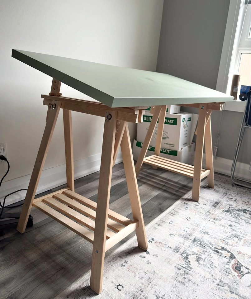 IKEA Drafting Table - Sage/Light Green