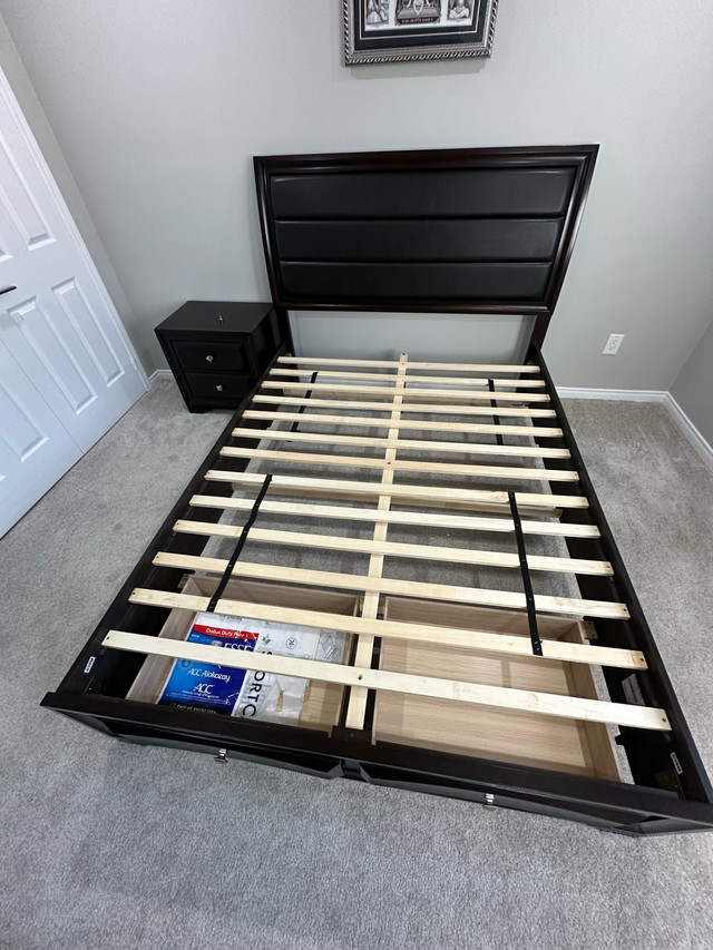 Bed Frame with Mattress & Bedside Table - photo 2
