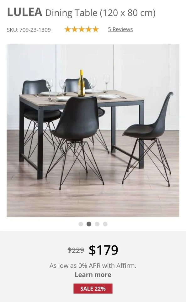 Like new - Oak Grey Lulea Dining Table - photo 3
