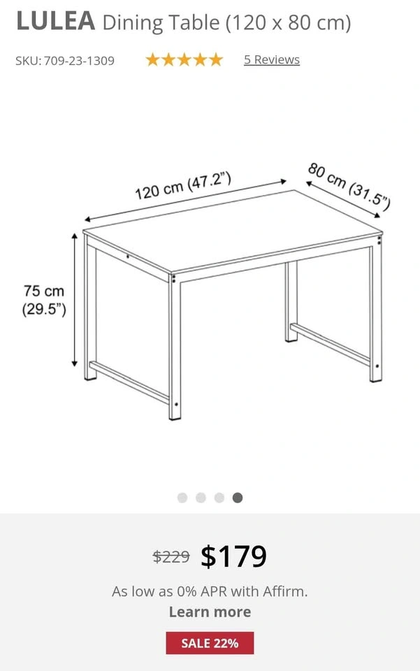 Like new - Oak Grey Lulea Dining Table - photo 5