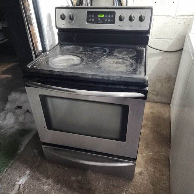 Frigidaire Electric Oven Glass Top Stainless Black