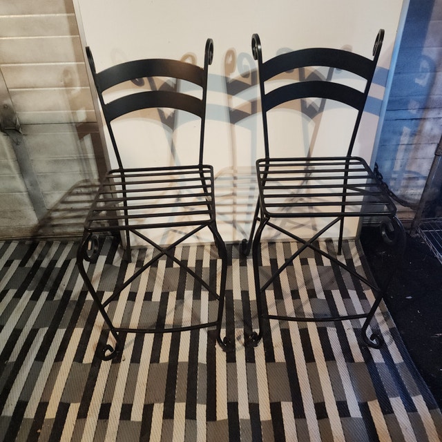 Black Heavy Metal Chairs
