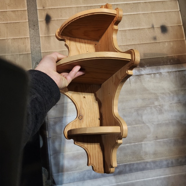 Wood Corner Shelf Decor Wall Mount - photo 4