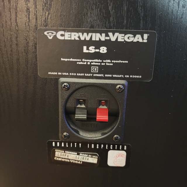 Cerwin-Vega LS-8 Black 8 Ohm 2-Way Loudspeakers - photo 5