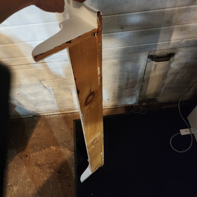 Coat Hanger Shelf White 5" x 8" x 46" Tall - photo 5