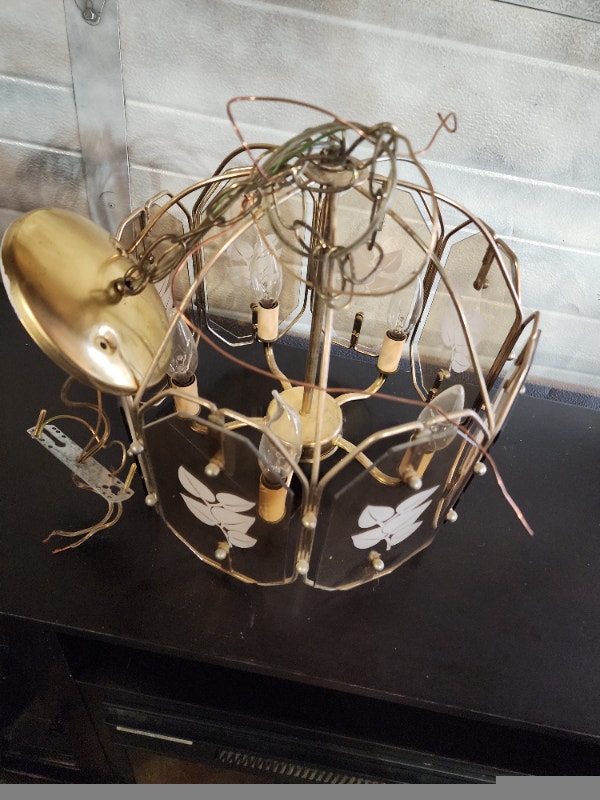 Vintage 5-Bulb Chandelier Light Fixture - photo 2