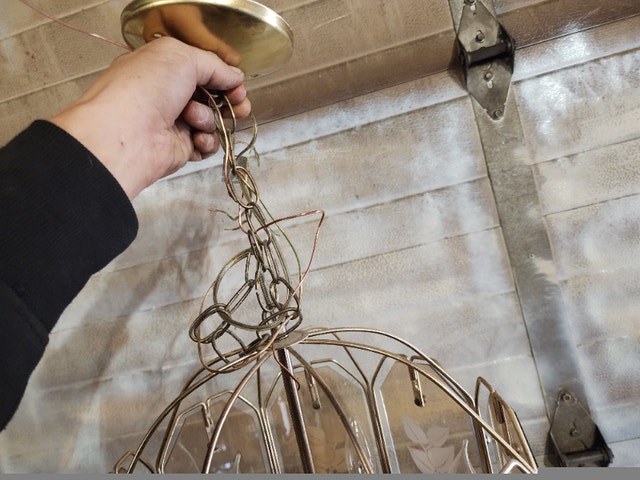 Vintage 5-Bulb Chandelier Light Fixture - photo 5