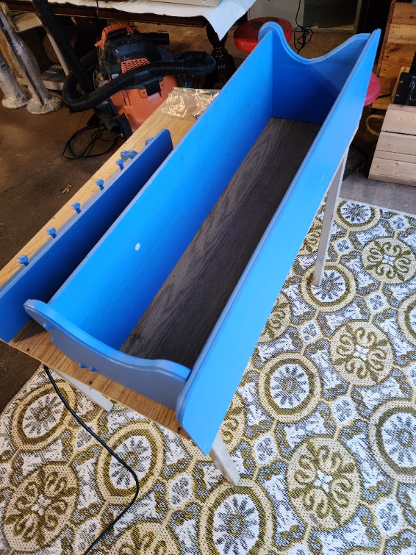 2 Blue Hanging Shelves Coat Hooks Organizer - photo 3