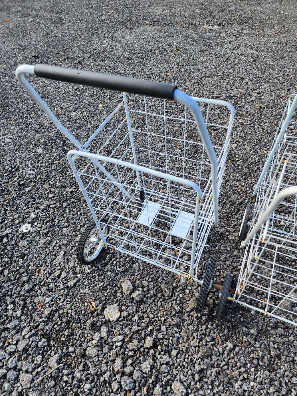 3 Rolling Grocery Carts - Folding 4 Wheel - photo 3