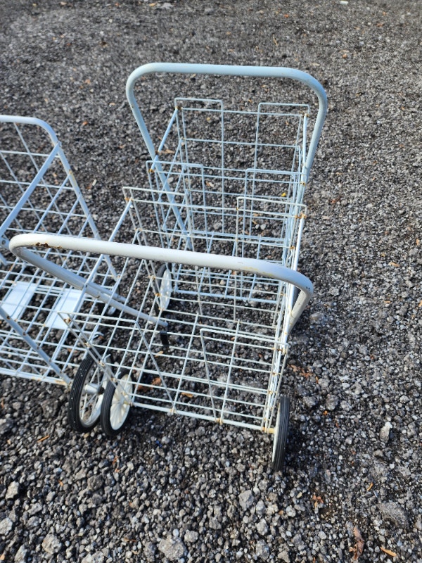 3 Rolling Grocery Carts - Folding 4 Wheel - photo 4