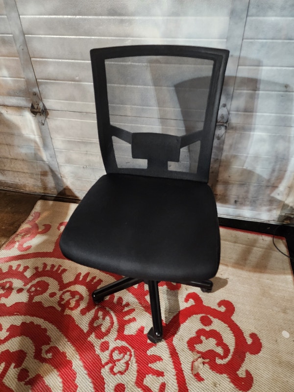 Black Office Chair - No Arm Rests